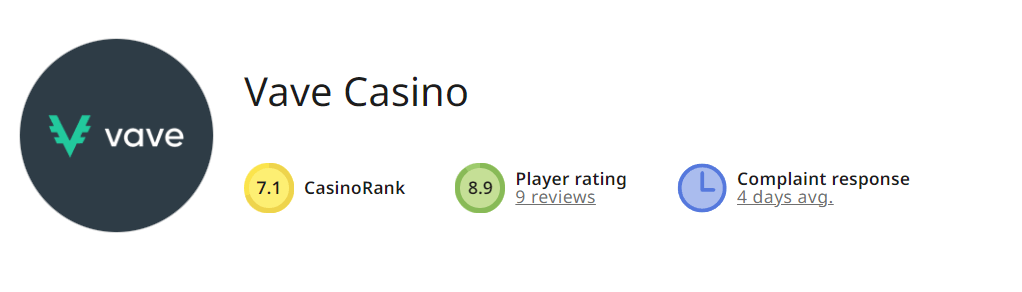 Vave-casino-Askgamblers-ratting